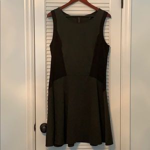 Black and Gray Skater Dress
